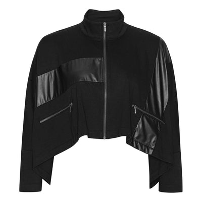 Short cool jacket with zipper