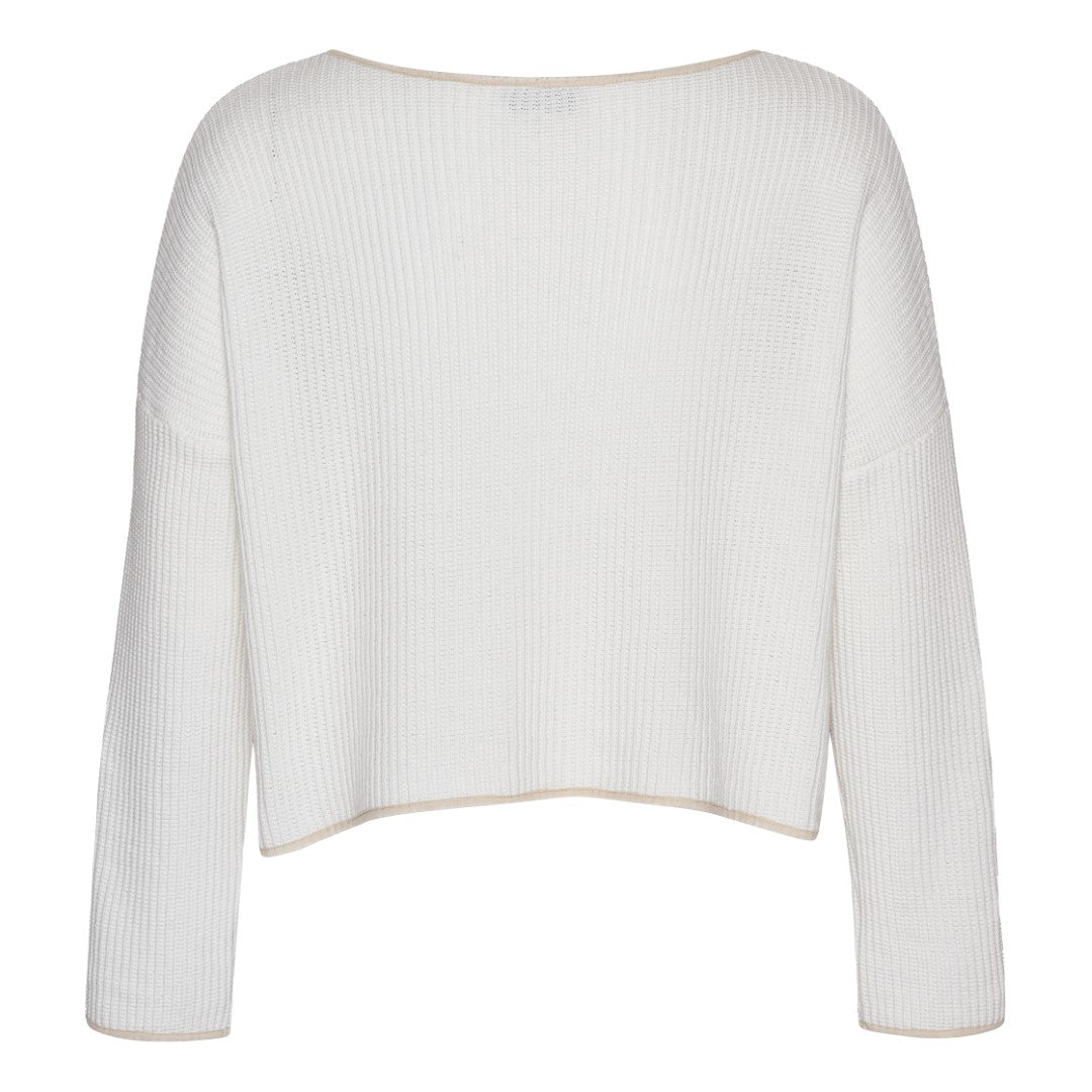 White knit sweater