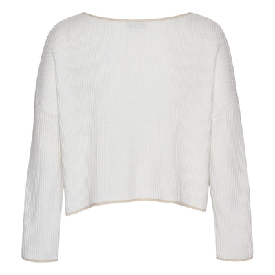 White knit sweater