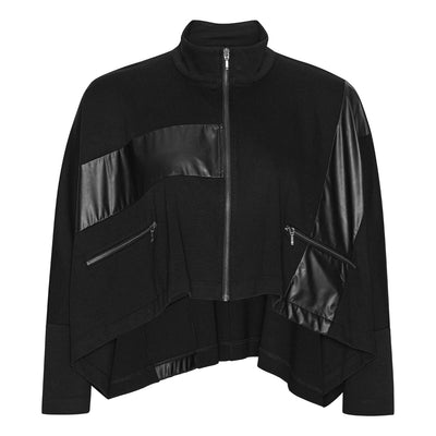 Short cool jacket with zipper