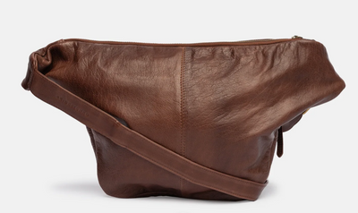 NEW. Bumbag in leather and in the most beautiful colour, cappuccino.