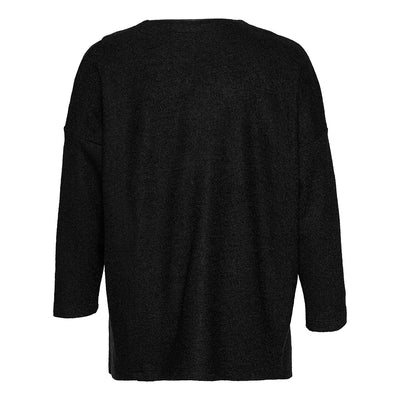Løsthængende trøje i filtet uld med  flotte detaljer og en indvendig lomme.