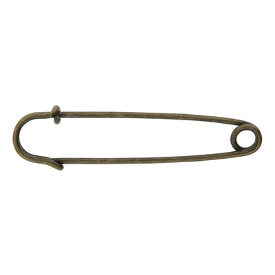 Decorative safety pin in copper